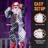 image:imageJOYIN Scary Halloween Decorations Outdoor Hanging Swinging Girl with Sound Activated Light Up Eyes and Creepy Expression Hanging Activated Halloween Decor for Indoor Outdoorred hair swing clown