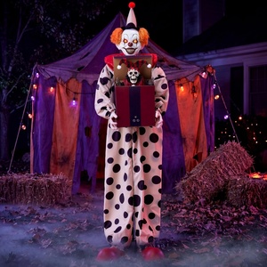 image:imageJOYIN 67 Halloween Decorations Outdoor Life Size Bride Decor White Ghost Haunted House Props with Creepy Sound for Garden Yard LawnBlack Clown
