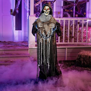 image:imageJOYIN 67 Halloween Decorations Outdoor Life Size Bride Decor White Ghost Haunted House Props with Creepy Sound for Garden Yard LawnBlack Grim Reaper