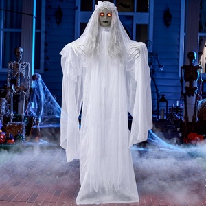 image:imageJOYIN 67 Halloween Decorations Outdoor Life Size Bride Decor White Ghost Haunted House Props with Creepy Sound for Garden Yard LawnWhite Bride