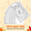 image:imageJOYIN 12 Pcs Thanksgiving Turkey Coloring Placemats Paper Table Mats12pcs Cute Turkey Set