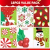 image:imageJOYIN 18 PCS Christmas Treat Bags Holiday Present Goody Gift Treat Candy Wrapping Paper Bags with Handles for Xmas Gift Giving Classroom Party Favors Thanksgiving Decor 9x 35x 73Xmas
