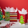 image:imageJOYIN 18 PCS Christmas Treat Bags Holiday Present Goody Gift Treat Candy Wrapping Paper Bags with Handles for Xmas Gift Giving Classroom Party Favors Thanksgiving Decor 9x 35x 73Christmas