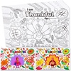 image:imageJOYIN 12 Pcs Thanksgiving Turkey Coloring Placemats Paper Table Mats24pcs Thankful Turkey Set
