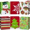 image:imageJOYIN 18 PCS Christmas Treat Bags Holiday Present Goody Gift Treat Candy Wrapping Paper Bags with Handles for Xmas Gift Giving Classroom Party Favors Thanksgiving Decor 9x 35x 73Christmas