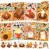 image:imageJOYIN 24 Pcs Thanksgiving Make A Face Sticker Craft Kit Turkey DIY Sheets