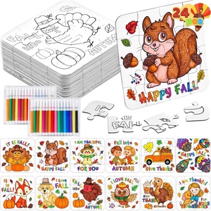 image:imageJOYIN 24 Pcs Thanksgiving DIY Craft Kit Turkey Harvest Puzzles