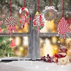 image:imageJOIEDOMI 12 Pcs Christmas Candy Cane Ornament with Wreaths Lollipop Christmas Trees and Candy Canes Designs Ornaments for Xmas Tree Decoration Polymer Clay Ornaments for Party Favor