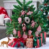 image:imageJOIEDOMI 12 Pcs Christmas Candy Cane Ornament with Wreaths Lollipop Christmas Trees and Candy Canes Designs Ornaments for Xmas Tree Decoration Polymer Clay Ornaments for Party Favor