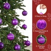 image:imageJOIEDOMI 24 Pcs Lime Green Christmas Balls Ornaments Set 236 Christmas Tree Ornaments Shatterproof Xmas Balls Hanging Decorations for Tree Wreath Garland Holiday Wedding Indoor Party DecorPurple