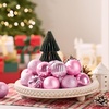 image:imageJOIEDOMI 24 Pcs Lime Green Christmas Balls Ornaments Set 236 Christmas Tree Ornaments Shatterproof Xmas Balls Hanging Decorations for Tree Wreath Garland Holiday Wedding Indoor Party DecorPink
