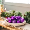 image:imageJOIEDOMI 24 Pcs Lime Green Christmas Balls Ornaments Set 236 Christmas Tree Ornaments Shatterproof Xmas Balls Hanging Decorations for Tree Wreath Garland Holiday Wedding Indoor Party DecorPurple