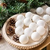 image:imageJOIEDOMI 24 Pcs Lime Green Christmas Balls Ornaments Set 236 Christmas Tree Ornaments Shatterproof Xmas Balls Hanging Decorations for Tree Wreath Garland Holiday Wedding Indoor Party DecorWhite