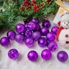 image:imageJOIEDOMI 24 Pcs Lime Green Christmas Balls Ornaments Set 236 Christmas Tree Ornaments Shatterproof Xmas Balls Hanging Decorations for Tree Wreath Garland Holiday Wedding Indoor Party DecorPurple