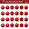 image:imageJOIEDOMI 24 Pcs Lime Green Christmas Balls Ornaments Set 236 Christmas Tree Ornaments Shatterproof Xmas Balls Hanging Decorations for Tree Wreath Garland Holiday Wedding Indoor Party DecorRed
