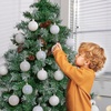 image:imageJOIEDOMI 24 Pcs Lime Green Christmas Balls Ornaments Set 236 Christmas Tree Ornaments Shatterproof Xmas Balls Hanging Decorations for Tree Wreath Garland Holiday Wedding Indoor Party DecorWhite
