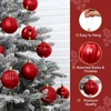 image:imageJOIEDOMI 24 Pcs Lime Green Christmas Balls Ornaments Set 236 Christmas Tree Ornaments Shatterproof Xmas Balls Hanging Decorations for Tree Wreath Garland Holiday Wedding Indoor Party DecorRed