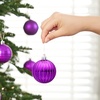 image:imageJOIEDOMI 24 Pcs Lime Green Christmas Balls Ornaments Set 236 Christmas Tree Ornaments Shatterproof Xmas Balls Hanging Decorations for Tree Wreath Garland Holiday Wedding Indoor Party DecorPurple