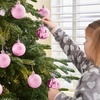 image:imageJOIEDOMI 24 Pcs Lime Green Christmas Balls Ornaments Set 236 Christmas Tree Ornaments Shatterproof Xmas Balls Hanging Decorations for Tree Wreath Garland Holiday Wedding Indoor Party DecorPink
