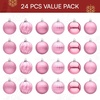 image:imageJOIEDOMI 24 Pcs Lime Green Christmas Balls Ornaments Set 236 Christmas Tree Ornaments Shatterproof Xmas Balls Hanging Decorations for Tree Wreath Garland Holiday Wedding Indoor Party DecorPink