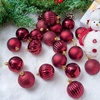 image:imageJOIEDOMI 24 Pcs Lime Green Christmas Balls Ornaments Set 236 Christmas Tree Ornaments Shatterproof Xmas Balls Hanging Decorations for Tree Wreath Garland Holiday Wedding Indoor Party DecorBurgundy Red