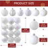 image:imageJOIEDOMI 24 Pcs Silver Christmas Balls Ornaments Set 16 Mini Christmas Tree Ornaments Decor Shatterproof Hanging Balls for Xmas Tree Wreath Garland Holiday Wedding Indoor Party DecorWhite