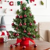 image:imageJOIEDOMI 24 Pcs Silver Christmas Balls Ornaments Set 16 Mini Christmas Tree Ornaments Decor Shatterproof Hanging Balls for Xmas Tree Wreath Garland Holiday Wedding Indoor Party DecorBurgundy Red