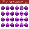 image:imageJOIEDOMI 24 Pcs Silver Christmas Balls Ornaments Set 16 Mini Christmas Tree Ornaments Decor Shatterproof Hanging Balls for Xmas Tree Wreath Garland Holiday Wedding Indoor Party DecorPurple