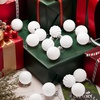 image:imageJOIEDOMI 24 Pcs Silver Christmas Balls Ornaments Set 16 Mini Christmas Tree Ornaments Decor Shatterproof Hanging Balls for Xmas Tree Wreath Garland Holiday Wedding Indoor Party DecorWhite