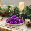 image:imageJOIEDOMI 24 Pcs Silver Christmas Balls Ornaments Set 16 Mini Christmas Tree Ornaments Decor Shatterproof Hanging Balls for Xmas Tree Wreath Garland Holiday Wedding Indoor Party DecorPurple