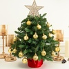 image:imageJOIEDOMI 24 Pcs Silver Christmas Balls Ornaments Set 16 Mini Christmas Tree Ornaments Decor Shatterproof Hanging Balls for Xmas Tree Wreath Garland Holiday Wedding Indoor Party DecorGold