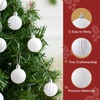 image:imageJOIEDOMI 24 Pcs Silver Christmas Balls Ornaments Set 16 Mini Christmas Tree Ornaments Decor Shatterproof Hanging Balls for Xmas Tree Wreath Garland Holiday Wedding Indoor Party DecorWhite