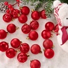 image:imageJOIEDOMI 24 Pcs Silver Christmas Balls Ornaments Set 16 Mini Christmas Tree Ornaments Decor Shatterproof Hanging Balls for Xmas Tree Wreath Garland Holiday Wedding Indoor Party DecorRed