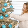 image:imageJOIEDOMI 24 Pcs Silver Christmas Balls Ornaments Set 16 Mini Christmas Tree Ornaments Decor Shatterproof Hanging Balls for Xmas Tree Wreath Garland Holiday Wedding Indoor Party DecorBaby Blue
