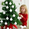 image:imageJOIEDOMI 24 Pcs Silver Christmas Balls Ornaments Set 16 Mini Christmas Tree Ornaments Decor Shatterproof Hanging Balls for Xmas Tree Wreath Garland Holiday Wedding Indoor Party DecorWhite