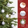 image:imageJOIEDOMI 24 Pcs Silver Christmas Balls Ornaments Set 16 Mini Christmas Tree Ornaments Decor Shatterproof Hanging Balls for Xmas Tree Wreath Garland Holiday Wedding Indoor Party DecorSilver