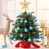 image:imageJOIEDOMI 24 Pcs Silver Christmas Balls Ornaments Set 16 Mini Christmas Tree Ornaments Decor Shatterproof Hanging Balls for Xmas Tree Wreath Garland Holiday Wedding Indoor Party DecorBaby Blue