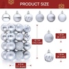 image:imageJOIEDOMI 24 Pcs Silver Christmas Balls Ornaments Set 16 Mini Christmas Tree Ornaments Decor Shatterproof Hanging Balls for Xmas Tree Wreath Garland Holiday Wedding Indoor Party DecorSilver