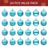 image:imageJOIEDOMI 24 Pcs Silver Christmas Balls Ornaments Set 16 Mini Christmas Tree Ornaments Decor Shatterproof Hanging Balls for Xmas Tree Wreath Garland Holiday Wedding Indoor Party DecorBaby Blue
