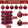 image:imageJOIEDOMI 24 Pcs Silver Christmas Balls Ornaments Set 16 Mini Christmas Tree Ornaments Decor Shatterproof Hanging Balls for Xmas Tree Wreath Garland Holiday Wedding Indoor Party DecorBurgundy Red