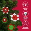 image:imageJOIEDOMI 36 Pcs Christmas Unfinished Wooden Ornaments Hanging Snowflakes Ornaments Blank Wood Slice for IndoorOutdoor Xmas Party Decoration Tree Decor Events