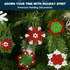 image:imageJOIEDOMI 36 Pcs Christmas Unfinished Wooden Ornaments Hanging Snowflakes Ornaments Blank Wood Slice for IndoorOutdoor Xmas Party Decoration Tree Decor Events