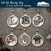 image:imageJOIEDOMI 6 Pcs Christmas Wooden Ornaments Christmas Farmhouse Rustic Reindeer Hanging Wood Ornaments for Winter Holiday Indoor Decor Xmas Tree DecorationsRustic