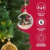 image:imageJOIEDOMI 6 Pcs Christmas Wooden Ornaments Christmas Farmhouse Rustic Reindeer Hanging Wood Ornaments for Winter Holiday Indoor Decor Xmas Tree DecorationsRustic