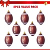 image:imageJOIEDOMI 8 Pcs Christmas Ball Ornaments Shatterproof Football Christmas Tree Ornaments Sports Theme Hanging Decorations Rugby Ball Football Decor for Holiday Xmas Tree Home Party Supplies