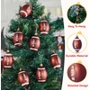 image:imageJOIEDOMI 8 Pcs Christmas Ball Ornaments Shatterproof Football Christmas Tree Ornaments Sports Theme Hanging Decorations Rugby Ball Football Decor for Holiday Xmas Tree Home Party Supplies