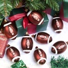 image:imageJOIEDOMI 8 Pcs Christmas Ball Ornaments Shatterproof Football Christmas Tree Ornaments Sports Theme Hanging Decorations Rugby Ball Football Decor for Holiday Xmas Tree Home Party Supplies