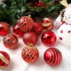 image:imageJOYIN 12 Pcs Red Gold Christmas Balls Ornaments Set 315 Glittering Tree Hanging Christmas Decorations Xmas Large Shatterproof Indoor Decor for Tree Wreath Holidays Wedding PartyRedgold