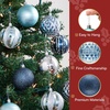 image:imageJOYIN 12 Pcs Red Gold Christmas Balls Ornaments Set 315 Glittering Tree Hanging Christmas Decorations Xmas Large Shatterproof Indoor Decor for Tree Wreath Holidays Wedding PartyBluesilve