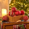 image:imageJOYIN 12 Pcs Red Gold Christmas Balls Ornaments Set 315 Glittering Tree Hanging Christmas Decorations Xmas Large Shatterproof Indoor Decor for Tree Wreath Holidays Wedding PartyRedgold